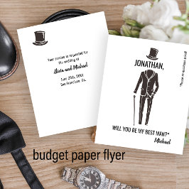 Budgeten Best Man Groomsman frieri lustigt Flygblad
