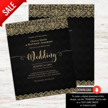 BUDGETEN Black Guld Snöre Elegant bröllop