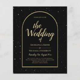 BUDGETEN BLACK GULD Starry Nattbröllop Flygblad