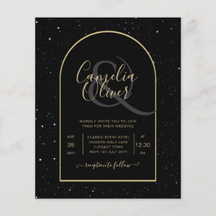BUDGETEN BLACK GULD Starry Nattbröllop Flygblad