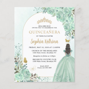 Budgeten Blommigt Grönt Guld Chic Princess Quincea