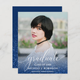 BUDGETEN BLUE Glitter Ombre Girly Photo Studenten