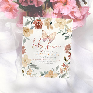 Budgeten Boho Butterfly WildblomGirl Baby Shower