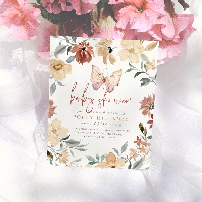Budgeten Boho Butterfly WildblomGirl Baby Shower (Skapare uppladdad)