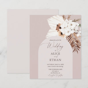 Budgeten Boho Torkade Handflatan Löv Bröllop