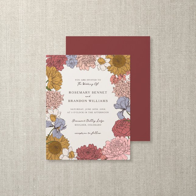 Budgeten Boho Vintage Blommigt Fall Garden Wedding (Skapare uppladdad)