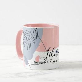 BUDGETEN Bridesmaid Brudens sida ger Rosa Blue Mugg