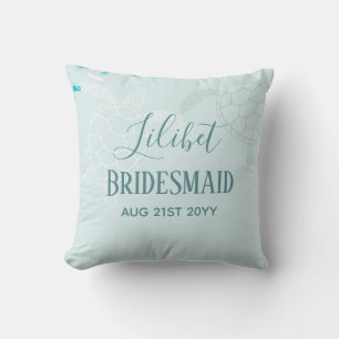 BUDGETEN Bridesmaid Brudens sida ger SEA TURTLES Kudde
