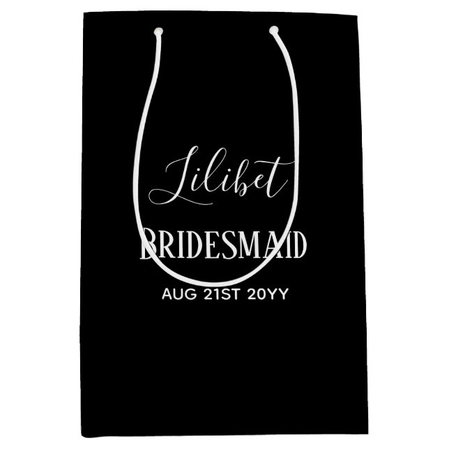 BUDGETEN Bridesmaid Brudens sida Gifts Black White (Framsidan)