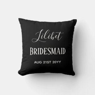 BUDGETEN Bridesmaid Brudens sida Gifts Black White Kudde
