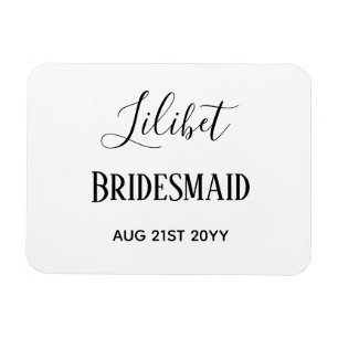 BUDGETEN Bridesmaid Brudens sida Gifts Black White Magnet