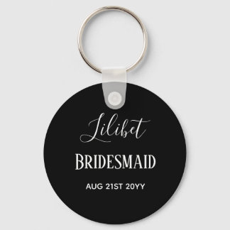BUDGETEN Bridesmaid Brudens sida Gifts Black White Nyckelring