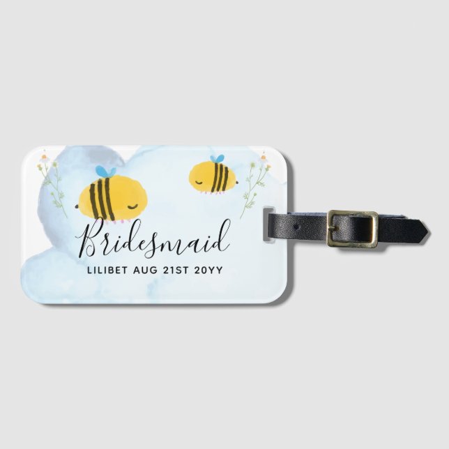 BUDGETEN Bridesmaid Brudens sida Gifts Humla Bagagebricka (Framsida horisontal)