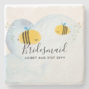 BUDGETEN Bridesmaid Brudens sida Gifts Humla Stenunderlägg
