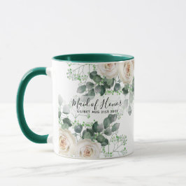 BUDGETEN Bridesmaid Brudens sida Gifts Vit ros Mugg