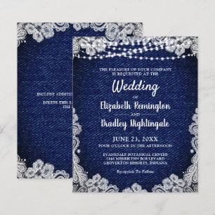Budgeten Bröllop Denim Snöre String Ljus