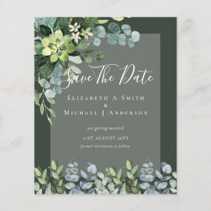 BUDGETEN BRÖLLOP SPARA DATA - GREENERY Eucalyptus Flygblad