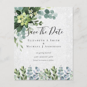 BUDGETEN BRÖLLOP SPARA DATA - GREENERY Eucalyptus Flygblad