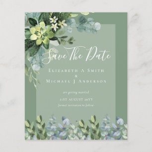 BUDGETEN BRÖLLOP SPARA DATA - GREENERY Eucalyptus Flygblad