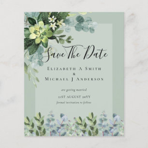 BUDGETEN BRÖLLOP SPARA DATA - GREENERY Eucalyptus Flygblad