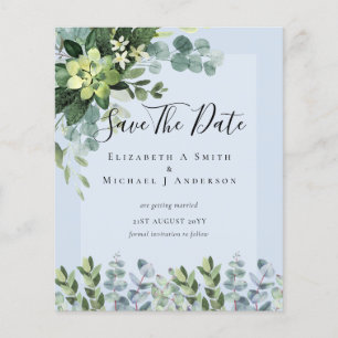 BUDGETEN BRÖLLOP SPARA DATA - GREENERY Eucalyptus Flygblad