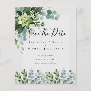 BUDGETEN BRÖLLOP SPARA DATA - GREENERY Eucalyptus Flygblad