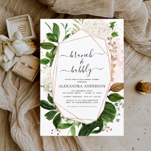 Budgeten Brunch & Bubly Möhippa Greenery Flygblad