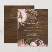 BUDGETEN Burgundy Vin Pampas Grass Tropical Bröllo