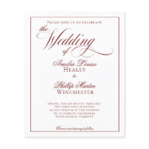 BUDGETEN Elegant Garnet Red and White Bröllop