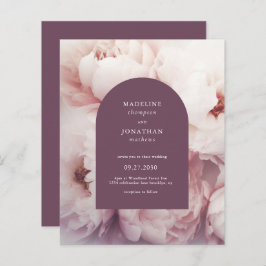 BUDGETEN Elegant Regal Lila Peonies Arch Bröllop