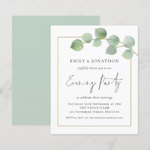 BUDGETEN Eucalyptus Bröllop i kväll Party Inbjudan