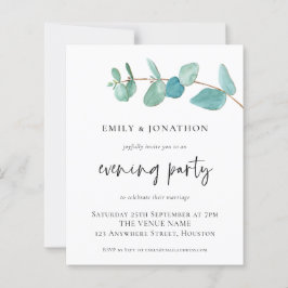 BUDGETEN Eucalyptus Bröllop i kväll Party Inbjudan