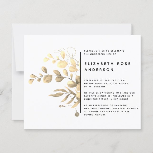 BUDGETEN Eucalyptus Firande i Life-inbjudan (Framsida)