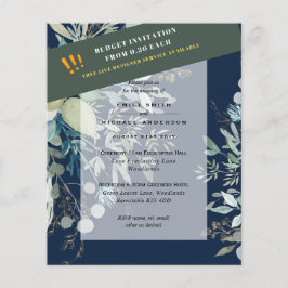 BUDGETEN EUCALYPTUS Greenery Löv Bröllopsinbjudans Flygblad