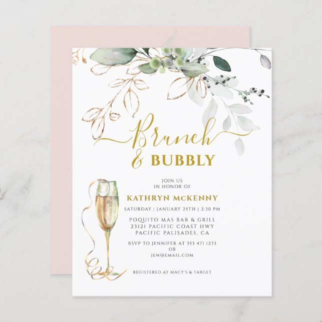 Budgeten Eucalyptus Guld  Möhippan för Rosa (Fram/baksida)