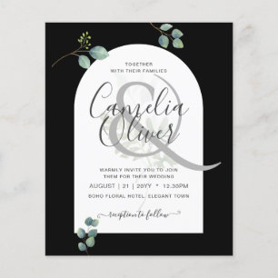 BUDGETEN Eucalyptus Löv Overlay Arch Bröllop Flygblad