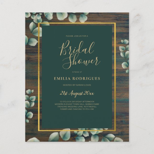 BUDGETEN Eucalyptus MÖHIPPA Greenery Guld Flye Flygblad (Framsidan)
