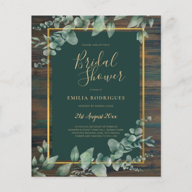 BUDGETEN Eucalyptus MÖHIPPA Greenery Guld Flygblad (Framsidan)