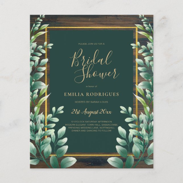 BUDGETEN Eucalyptus MÖHIPPA Greenery Guld QR F Flygblad (Framsidan)