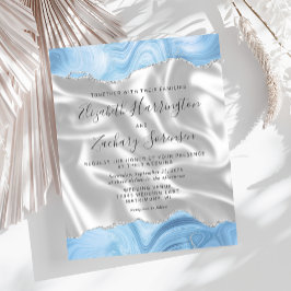 Budgeten för Baby blue Silver Agate White Silke Br