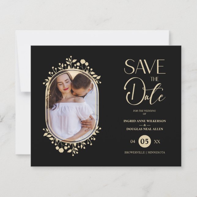 Budgeten för Blommor för Ornament Ram vid Svarta B (Framsida)