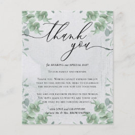 Budgeten för Calligraphy Eucalyptus Tack Flygblad