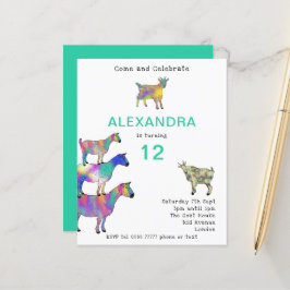 Budgeten för Cute Goats 12:e Födelsedagsfest