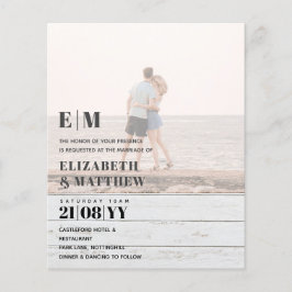 BUDGETEN FÖR DEN GAMLA PHOTO OVERLAY Wedding Flygblad