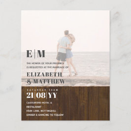 BUDGETEN FÖR DEN GAMLA PHOTO OVERLAY Wedding Flygblad
