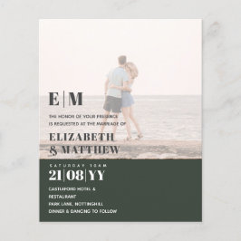 BUDGETEN FÖR DEN GAMLA PHOTO OVERLAY Wedding Flygblad