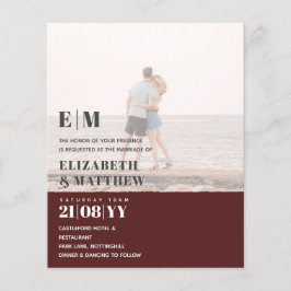 BUDGETEN FÖR DEN GAMLA PHOTO OVERLAY Wedding Flygblad