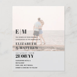 BUDGETEN FÖR DEN GAMLA PHOTO OVERLAY Wedding Flygblad
