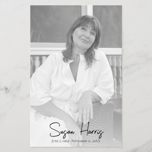 Budgeten för det moderna begravningsprogrammet Fir Flygblad (Framsidan)