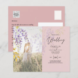 BUDGETEN FÖR FOTO WEDING INVITATION Wisteria Blomm